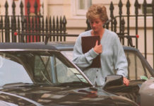 Lady Di mit Audi Cabriolet