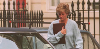 Lady Di mit Audi Cabriolet